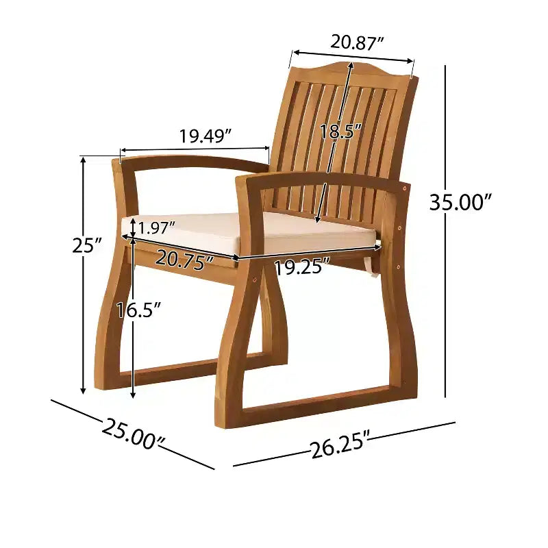 Fauteuil en bois MAYEERTY KD, design démontable, accoudoirs confortables pour salon et coin lecture