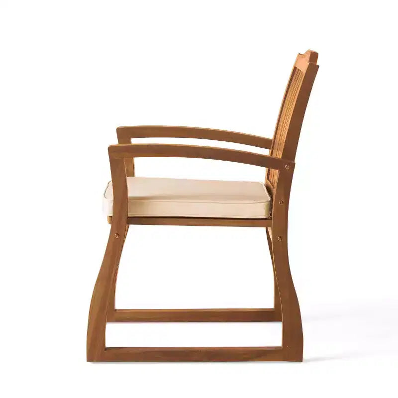 Fauteuil en bois MAYEERTY KD, design démontable, accoudoirs confortables pour salon et coin lecture