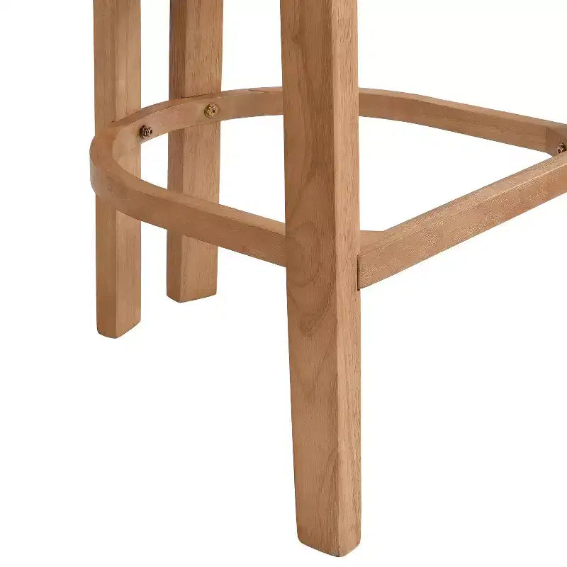 Tabouret de bar rembourré Christopher Knight Home Peyton en bois d'hévéa avec dossier ouvert incurvé (Lot de 2)