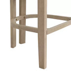 Tabouret de bar rembourré Christopher Knight Home Peyton en bois d'hévéa avec dossier ouvert incurvé (Lot de 2)