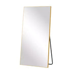 PexFix Miroir de Poutre Pleine Longueur 71x31 en Aluminium à Bord Fin et Angle Droit avec Support