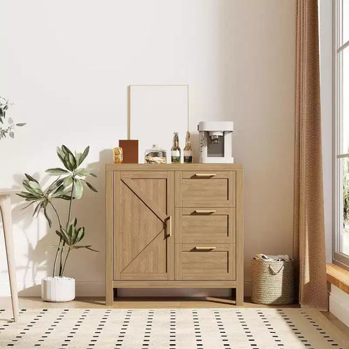 Acekool Buffet Cabinet Sideboard with Storage, Modern Accent Cabinet with Adjustable Shelves for Entryway, Living Room, Kitchen