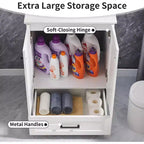 Meuble-lavabo de salle de bain Mastgoal 24 style ferme avec évier, commode de salle de bain avec grand tiroir de rangement
