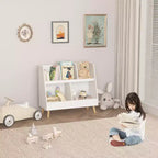Étagère de Rangement pour Livres et Jouets Moderne pour Enfants, Organisateur de Rangement à 2 Niveaux avec 5 Casier, Bacs Ouverts, Cadeau d'Anniversaire de Noël