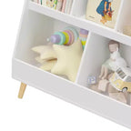Étagère de Rangement pour Livres et Jouets Moderne pour Enfants, Organisateur de Rangement à 2 Niveaux avec 5 Casier, Bacs Ouverts, Cadeau d'Anniversaire de Noël