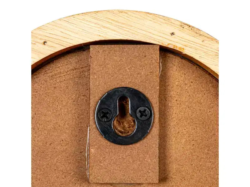 Miroir ondulé avec cadre en bois festonné