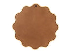 Miroir ondulé avec cadre en bois festonné