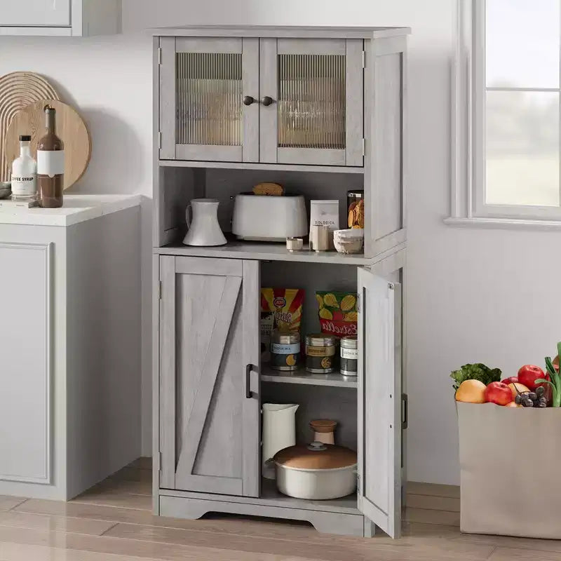 Meuble de rangement de salle de bain, meuble de rangement de linge autonome avec portes et étagères, meuble de rangement de cuisine en bois, pour salon,