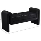 Meridian Furniture,Banc en velours Sloan
