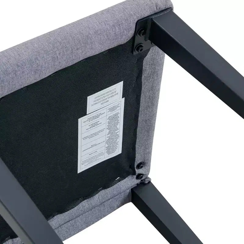 MAYEERTY Lot de 4 chaises de salle à manger en lin et coton gris clair, assise confortable et polyvalente