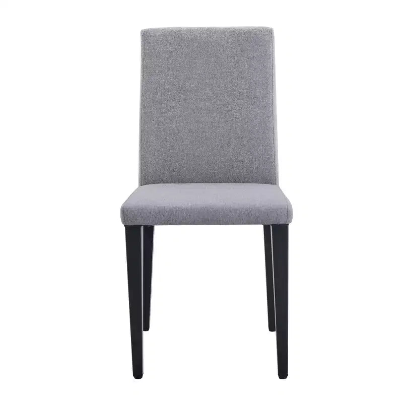 MAYEERTY Lot de 4 chaises de salle à manger en lin et coton gris clair, assise confortable et polyvalente