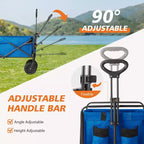Chariot pliant tout-terrain robuste – Capacité de 150 kg pour le camping/les courses
