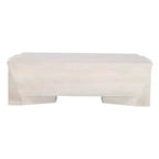 Table Basse Royal Hampton | 45 Table Rectangulaire en Bois de Mangue Faite à la Main | Base Solide Asymétrique