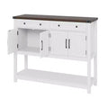Grand buffet de 120 cm, vaisselier de bar à café style rustique, meuble de rangement, table console en bois avec 2 tiroirs pour cuisine et salon