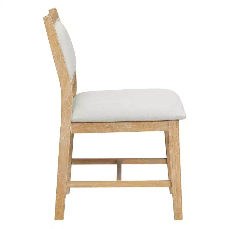 Ensemble de salle à manger Whisen Mid-Century 7 pièces pour 6 personnes, table en bois et chaises rembourrées confortables