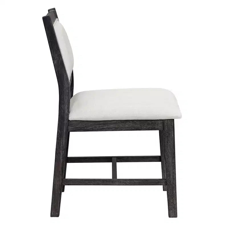Ensemble de salle à manger Whisen Mid-Century 7 pièces pour 6 personnes, table en bois et chaises rembourrées confortables