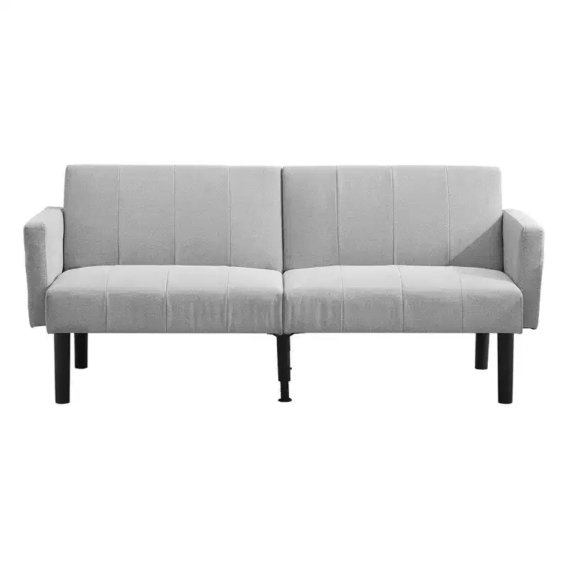 Canapé-lit futon - 2 places, réglable sur 3 positions, convertible, capacité de 317 kg, tissu en lin, compact pour appartements