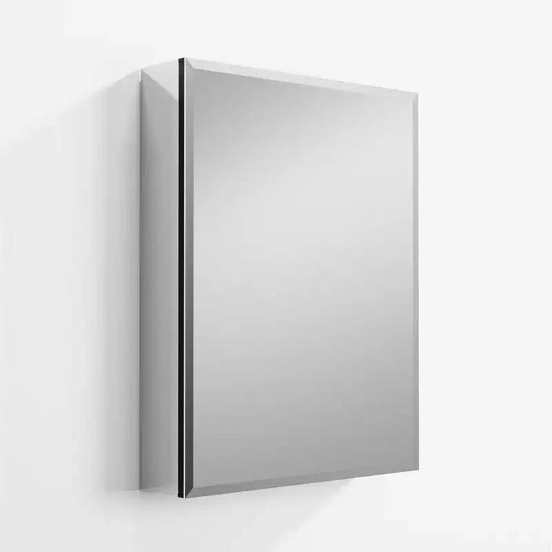 PexFix Armoire de toilette 66 x 50,8 cm avec miroir, cadre en acier inoxydable et 2 étagères réglables, armoires à pharmacie murales, miroirs rectangulaires encastrés, noir