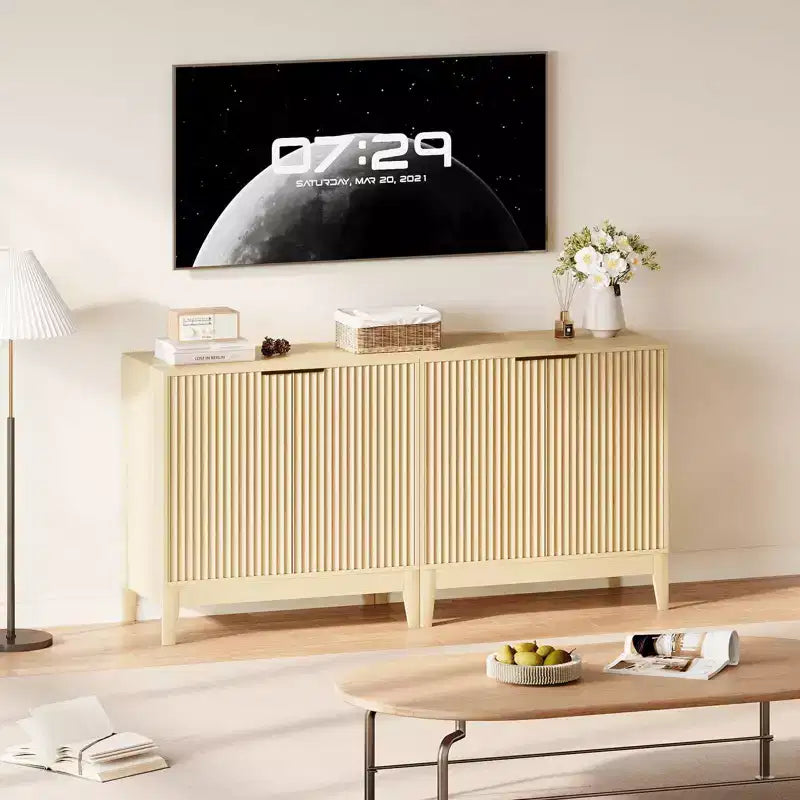 Buffet de salle à manger 80 cm avec portes et étagère réglable, meuble en bois moderne pour café, salon, salle à manger, cuisine, entrée