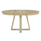 Ensemble de salle à manger extensible 5 pièces pour 4 personnes, table ronde avec rallonge et 4 chaises rembourrées