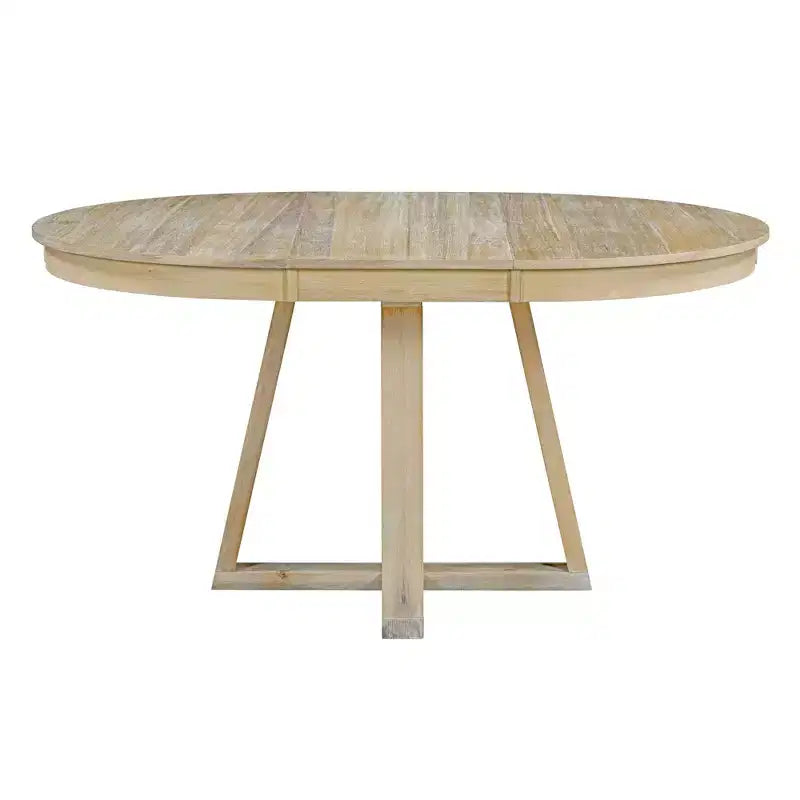 Ensemble de salle à manger extensible 5 pièces pour 4 personnes, table ronde avec rallonge et 4 chaises rembourrées