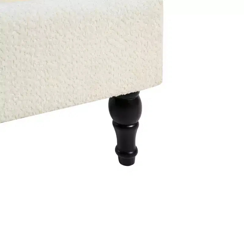 Lit en bois rembourré en tissu bouclé Winfred de GDFStudio avec tête de lit capitonnée de 55 pouces