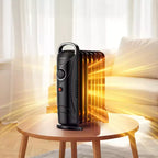Chauffage à huile portable Costway 700 W avec thermostat réglable et zone de chauffe de 11 m² Noir/Blanc