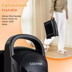 Chauffage à huile portable Costway 700 W avec thermostat réglable et zone de chauffe de 11 m² Noir/Blanc