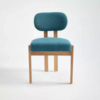 PexFix Lot de 2 chaises de salle à manger en bois, chaises de salle à manger modernes rembourrées en tissu, chaises de cuisine, chaises de salle à manger de style ferme pour cuisine, salle à manger, couleur sarcelle