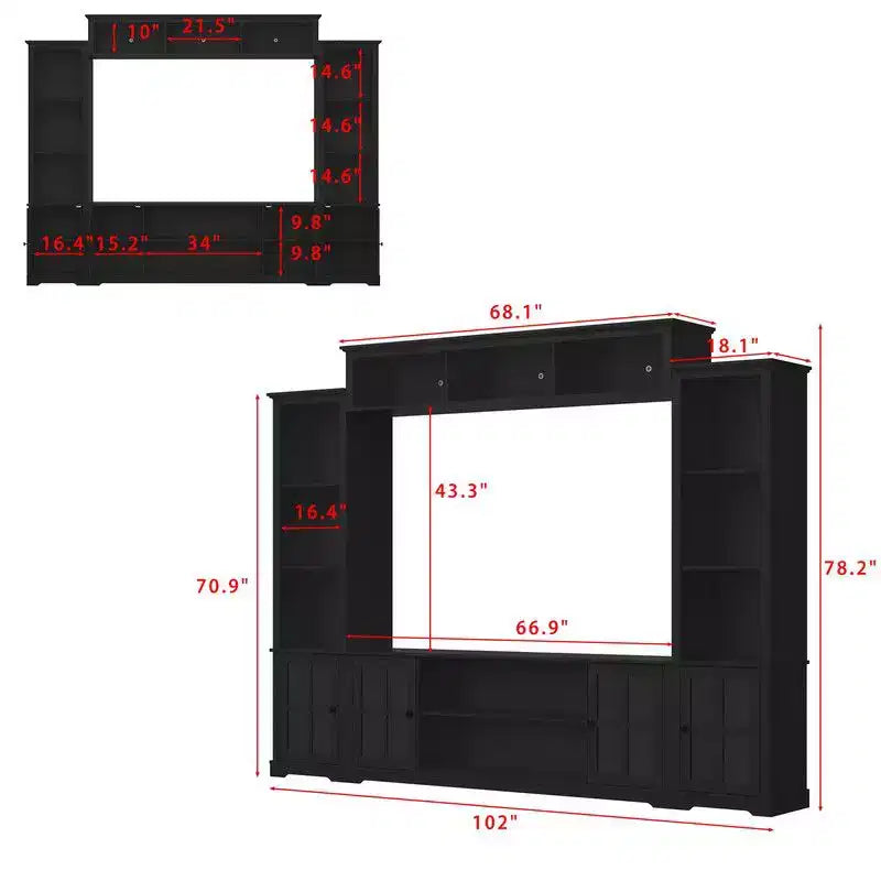 Meuble de Rangement d'Entrée Famapy, Meuble Mural de Rangement pour Couloir Style Ferme, Vitrine, Étagères Réglables, Organisateur de Garde-Manger de Cuisine pour Vin et Épices