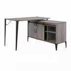 Bureau d'ordinateur rustique Okak avec étagères de rangement et tiroir/placard, bureau d'écriture multifonctionnel pour l'étude, le bureau, le studio