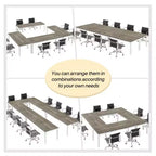 Grande table de collaboration rectangulaire en bois Okak Farmhouse, longue table de salle à manger moderne pour salle à manger, coin petit-déjeuner