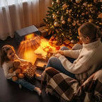 Chauffage électrique avec cheminée Teendow, chauffage en céramique 1500 W pour bureau à domicile avec thermostat réglable et protection contre la surchauffe