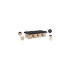 Banc Meridian Furniture Pavilion en tissu bouclé noir