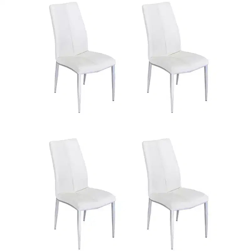 Chintaly Imports, Chaise d'appoint rembourrée à dossier courbé moderne - Lot de 4