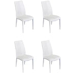 Chintaly Imports, Chaise d'appoint rembourrée à dossier courbé moderne - Lot de 4