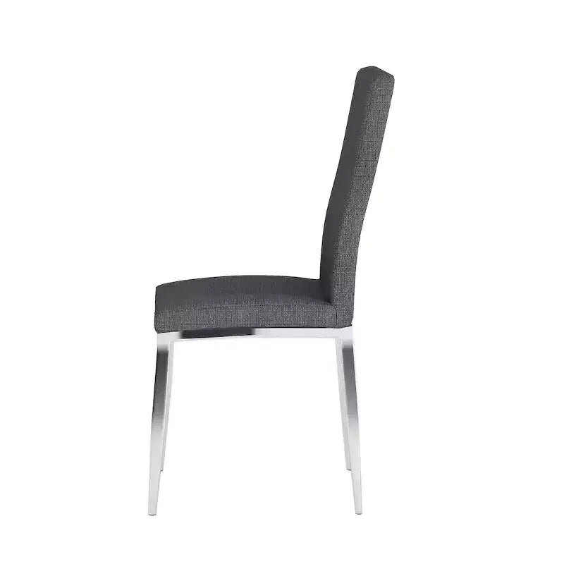 Chintaly Imports, Chaise d'appoint rembourrée à dossier courbé moderne - Lot de 4