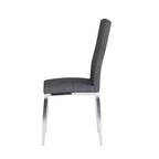 Chintaly Imports, Chaise d'appoint rembourrée à dossier courbé moderne - Lot de 4