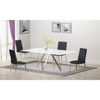 Chintaly Imports, Chaise d'appoint rembourrée à dossier courbé moderne - Lot de 4