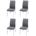 Chintaly Imports,Modern Curved-Back Upholstered Side Chair - Set of 4