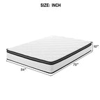 Matelas hybride à ressorts intérieurs Okak Modern 10/12 pouces avec soulagement de la pression pour un sommeil confortable, matelas de lit à fermeté moyenne dans une boîte