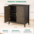 Buffet de salle à manger avec rangement, Armoire de rangement moderne avec étagères réglables, Console pour cuisine, salle à manger, entrée, Noir