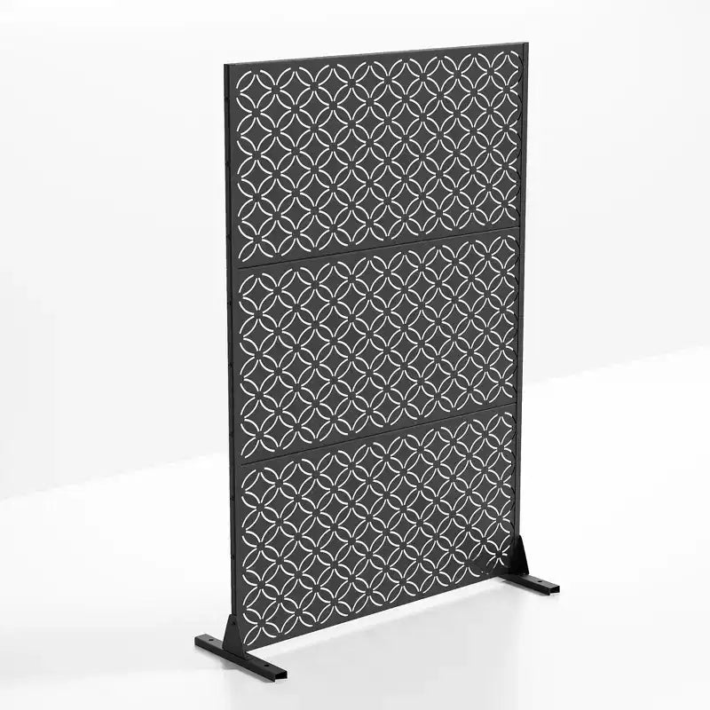 MAYEERTY Paravent en Acier Galvanisé Diviseur d'Intérieur et d'Extérieur Paravent Décoratif Autoportant pour Balcon Jardin 1 pièce