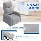 Fauteuil inclinable adulte confortable - Manuel, réglable, avec haut dossier, accoudoirs larges et poche latérale pour salon et cinéma maison