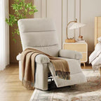 GustoWave Fauteuil inclinable manuel en tissu avec poche latérale, canapé simple réglable avec support dorsal ergonomique pour chambre d'enfant
