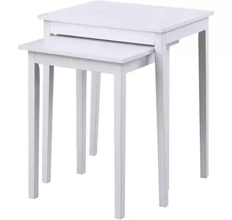 HomeStock Table d'appoint rectangulaire de 26,25 po H en bois blanc 1 pièce