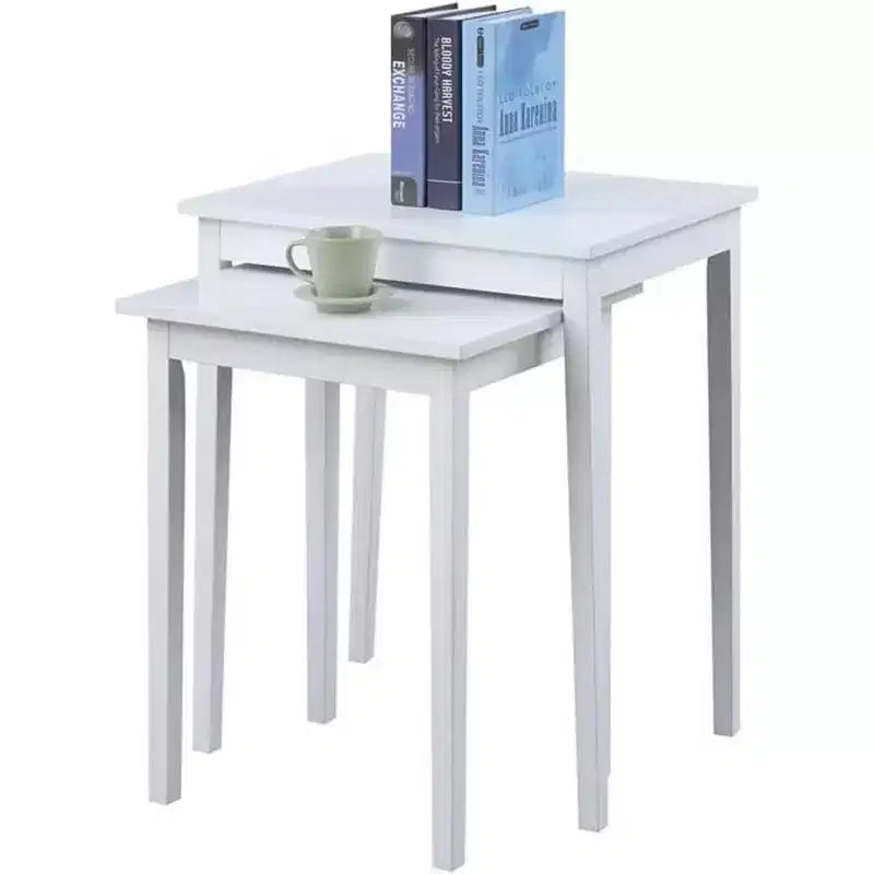 HomeStock Table d'appoint rectangulaire de 26,25 po H en bois blanc 1 pièce