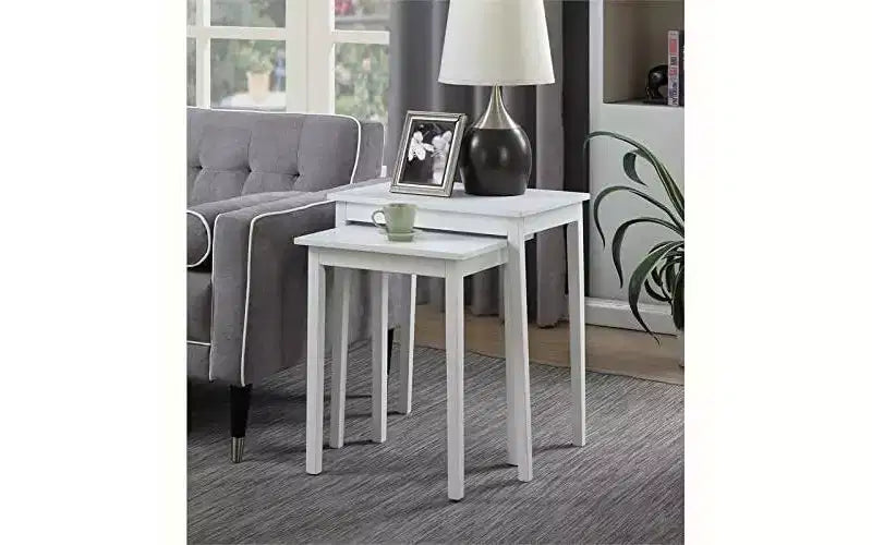 HomeStock Table d'appoint rectangulaire de 26,25 po H en bois blanc 1 pièce
