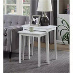 HomeStock Table d'appoint rectangulaire de 26,25 po H en bois blanc 1 pièce