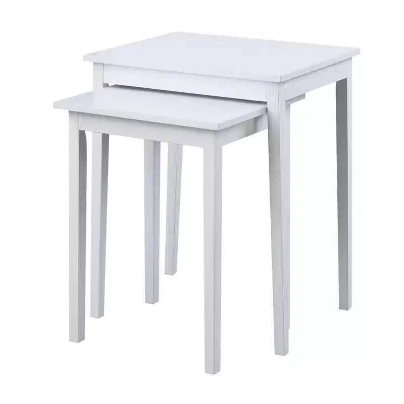 HomeStock Table d'appoint rectangulaire de 26,25 po H en bois blanc 1 pièce